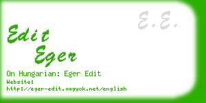 edit eger business card